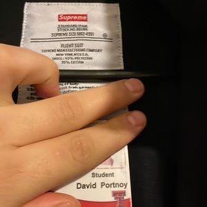 “Supreme black flight suit” size L authenticated.